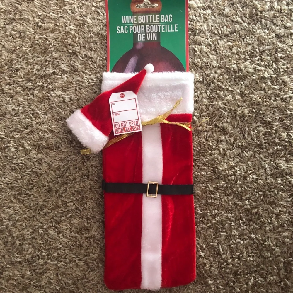 FREE with any wine item from my closet Christmas Santa Wine Bag w/ Santa hat